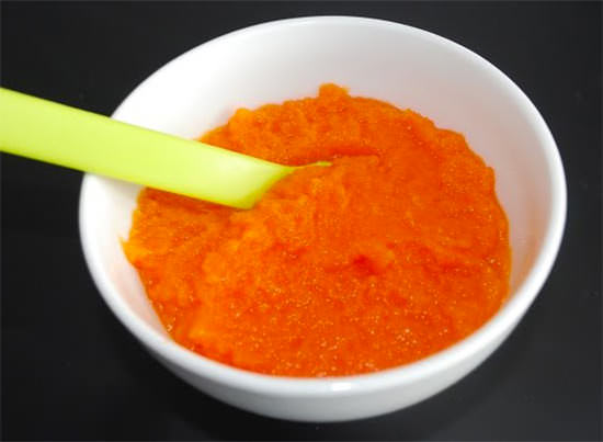 purée de carottes bébé